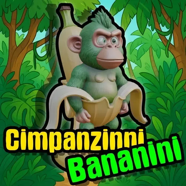 Cimpanzinni Banani – Funny Banana Chimp Cartoon Statue