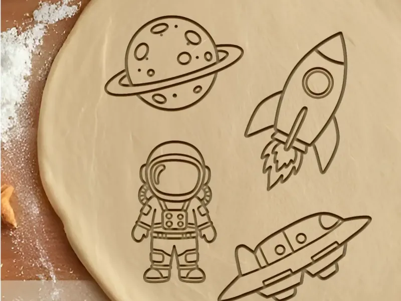 Space Set Cookie Cutter, Biscuit Cutter