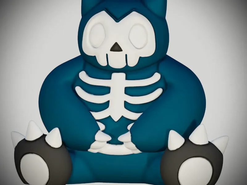 HALLOWEEN SNORLAX - POKEMON - SKELETON (3MF INCLUDED)