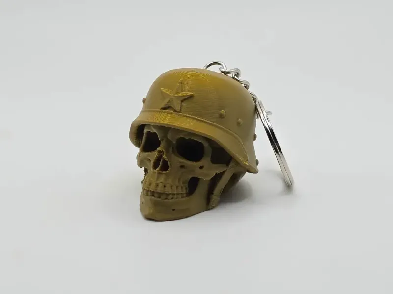 Retro Soldier Skull Keychain (Remix)
