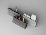 Jersey Barrier Desk Organizer | Industrial Caddy Set-3