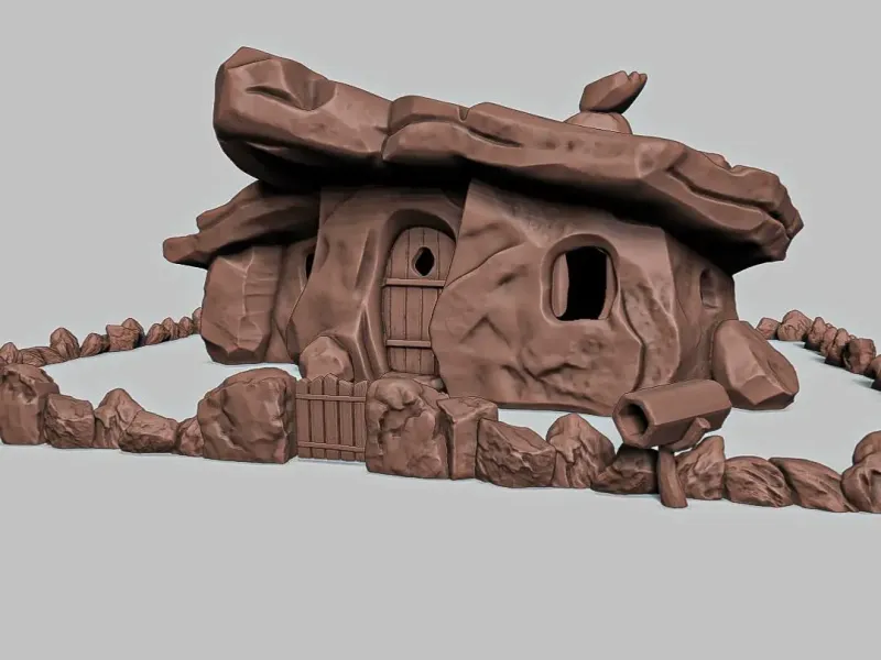Stone Age Cartoon House 2 #RoZ