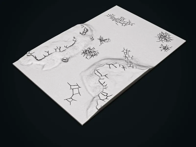 Modular Sci-Fi Battle Board – Realm-Style Gameboard 6 Tiles