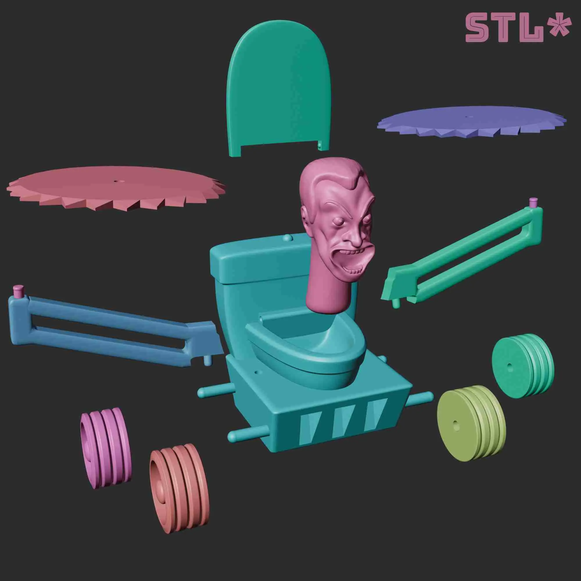 SKIBIDI TOILET DUAL BUZZSAW CAR SKIBIDI TOILET | 3D FAN ART