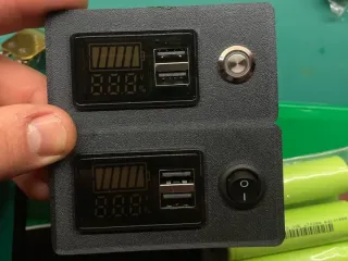 Voltmeter and button mountplate 