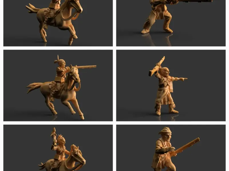 Conjunto de soldados 5 figuras