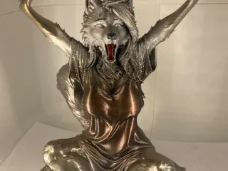 Yawning Wolf Girl – Morning Stretch Statue