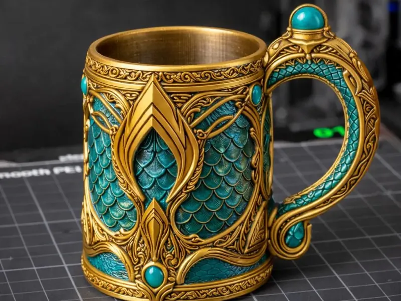 Fantasy Elven Mug – Ornate Dragon Scale Tankard