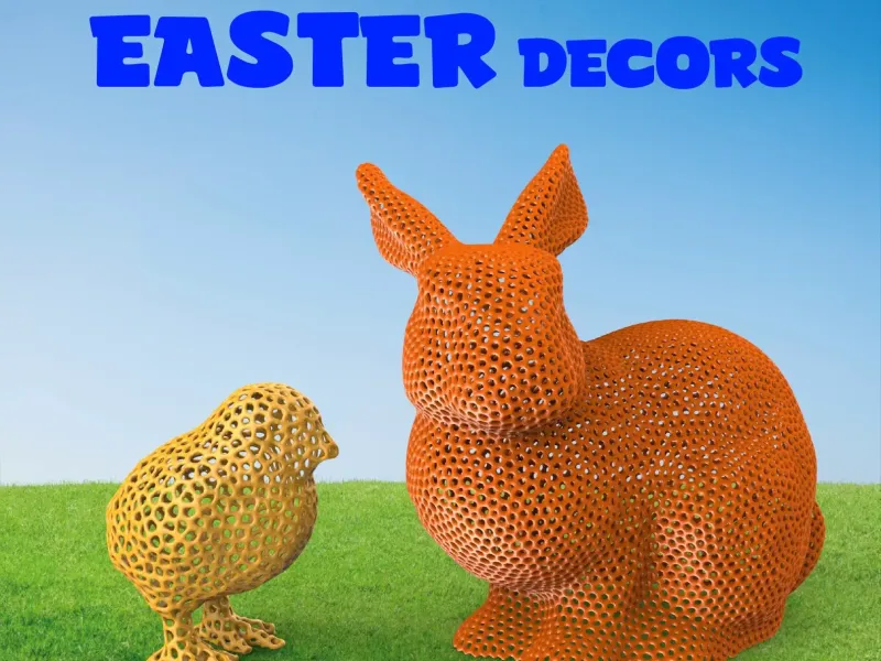 Easter Decors Rabbit and Chick, Easter Gift Idea, Home Decor