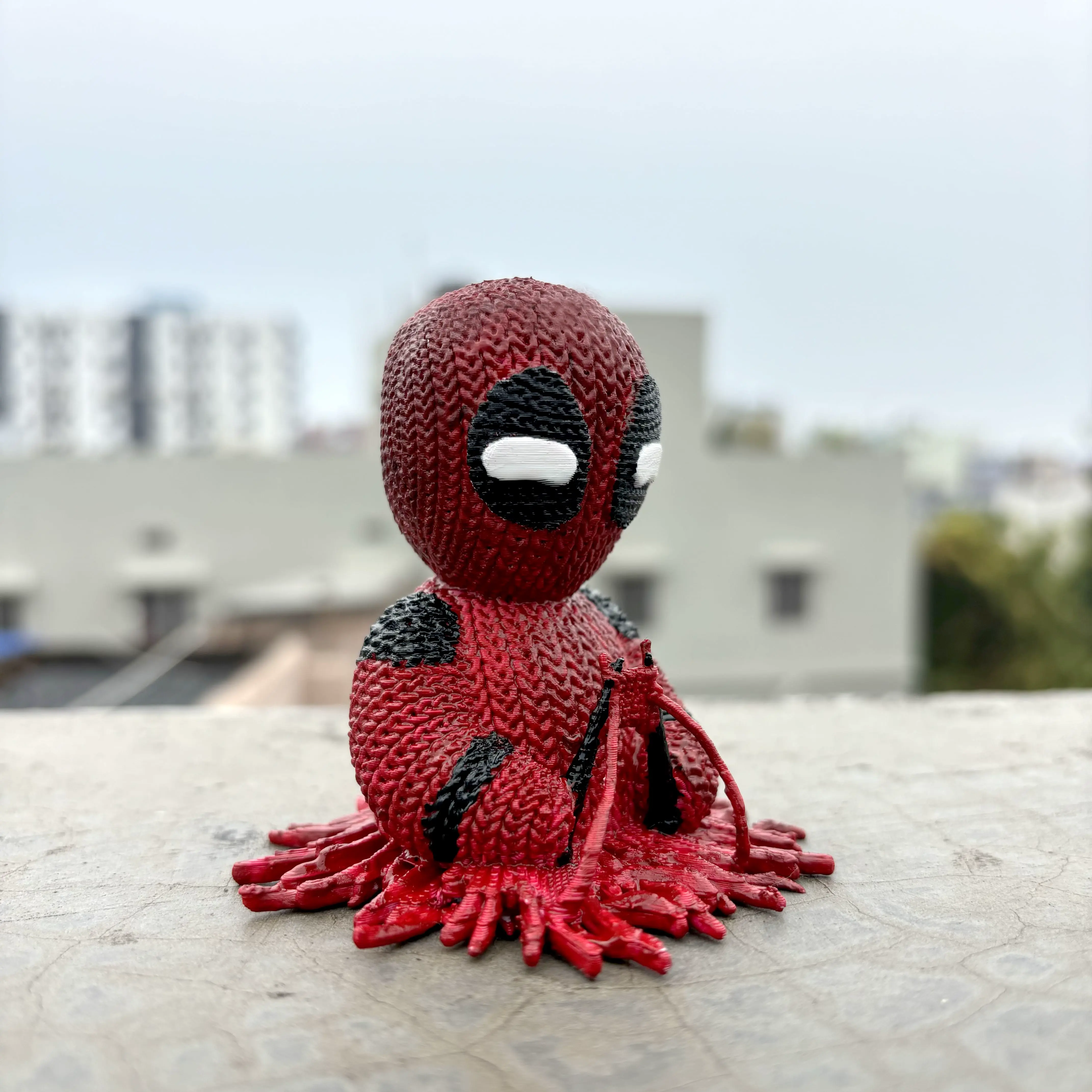 Knitted Deadpool (Knitting Himself)