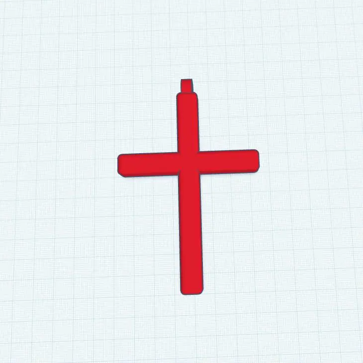 Simple Cross Pendant with rounded nonsharp corners