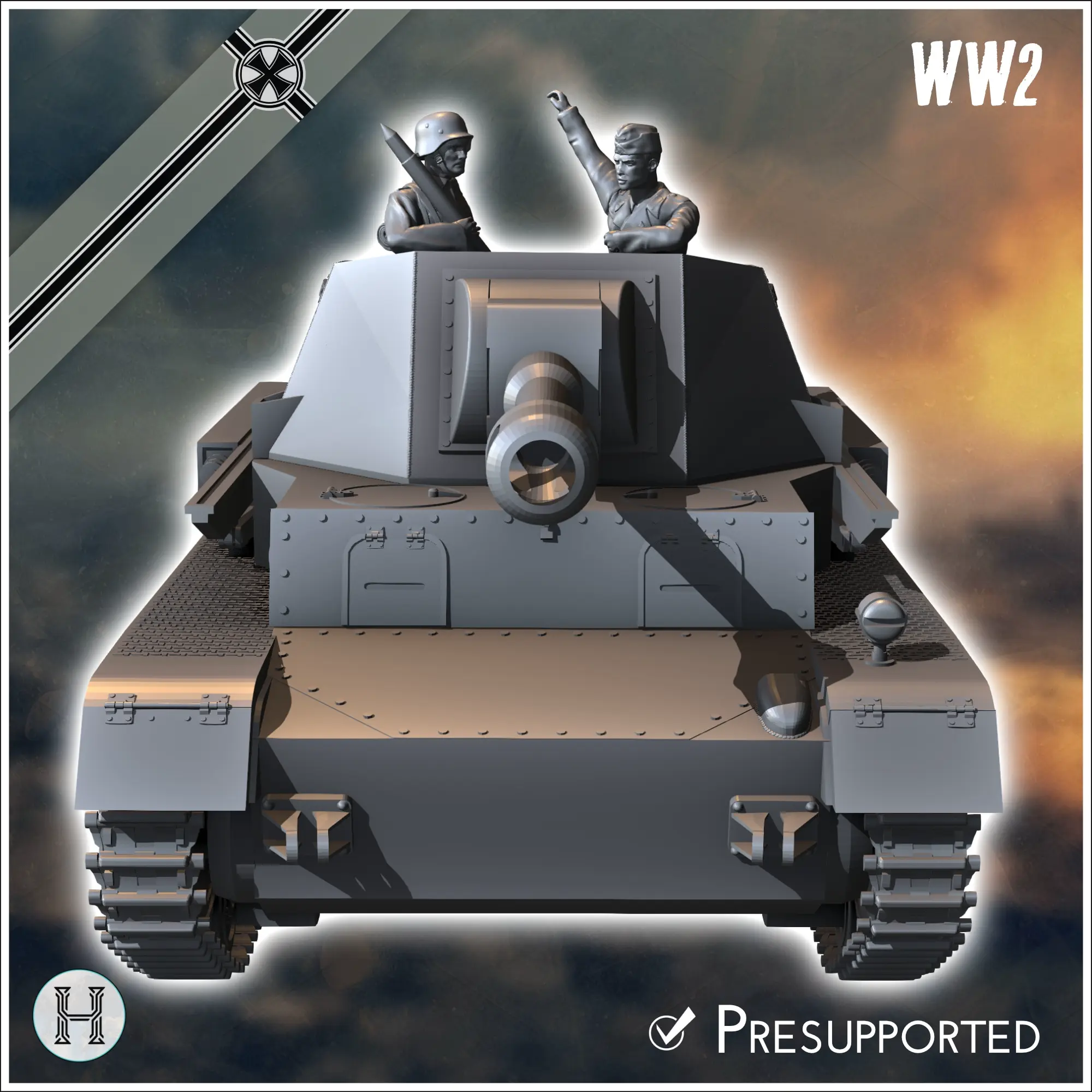 Heuschrecke IVb Grasshopper 10.5cm - miniatures ww2 vehicle