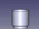 10 inch Planter w Base - PLA-PETG-ABS - Resizable-7