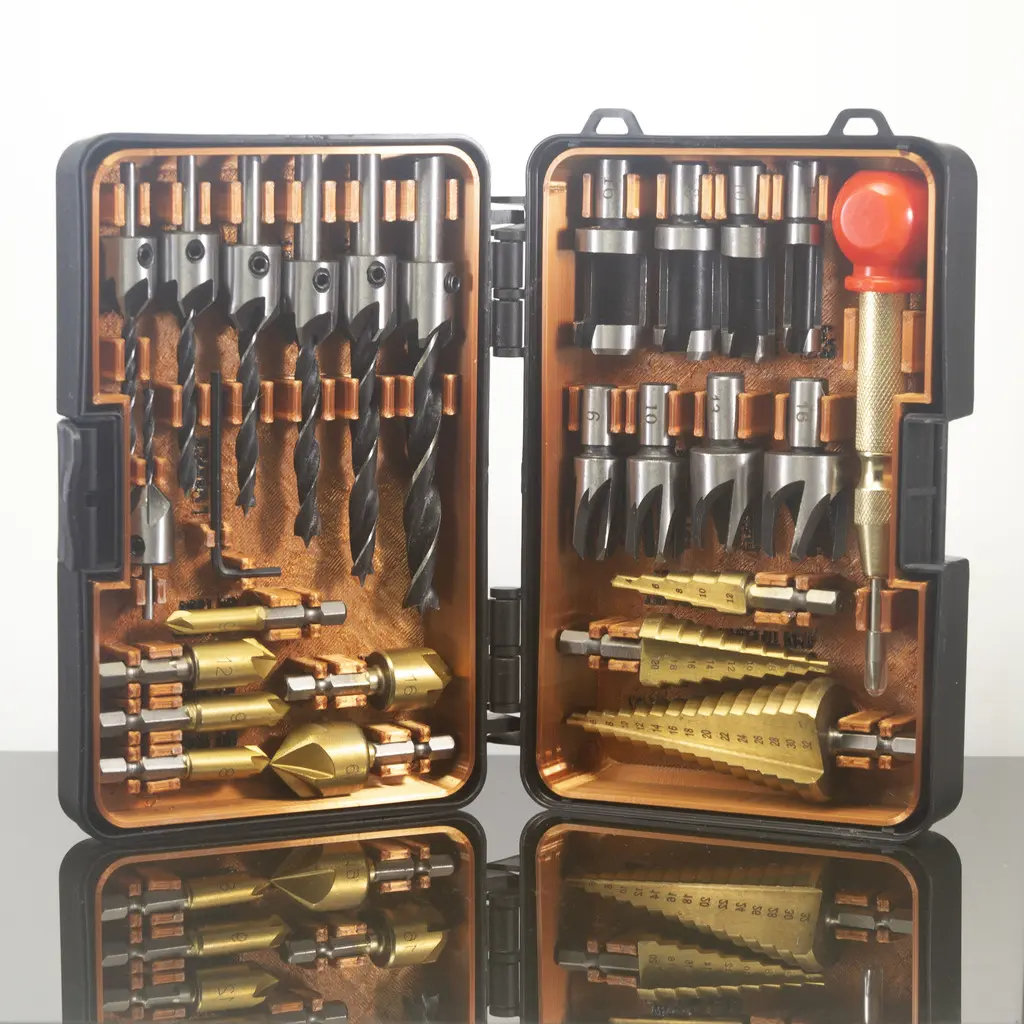 LAMPTOP 26-Pack Woodworking Chamfer Drilling Tools Sleeves