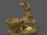 Easter Bunny with Cart 3D Model – STL File for Decoration-4