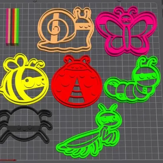 Bugs Cookie Cutter Set – 3D Printable STL for Baking