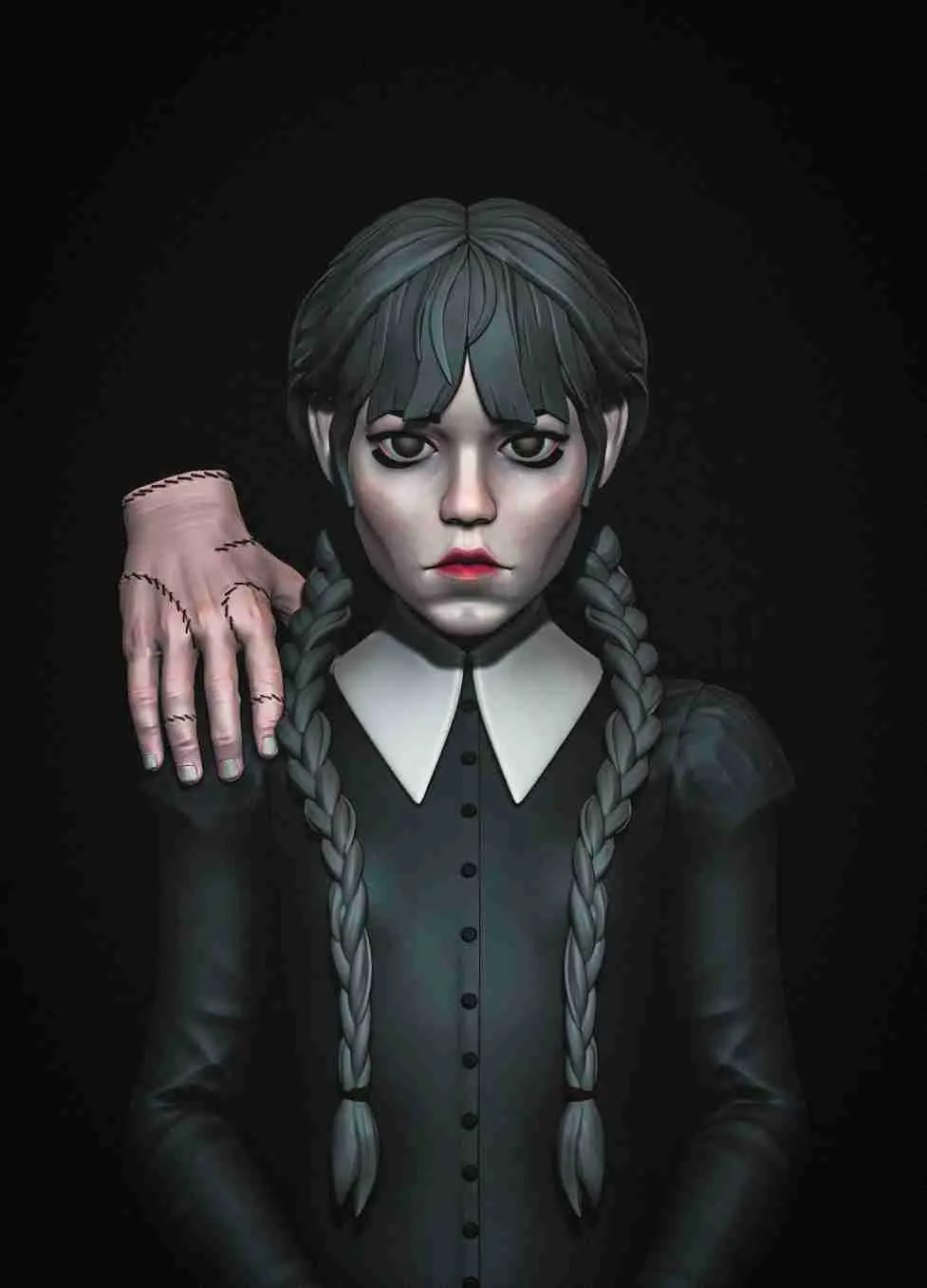 Wednesday Addams fanart sculpt