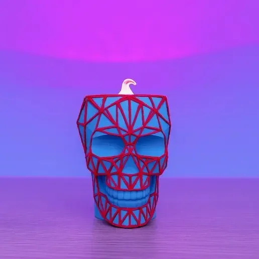 INFERNO SKULL CANDLE HOLDER