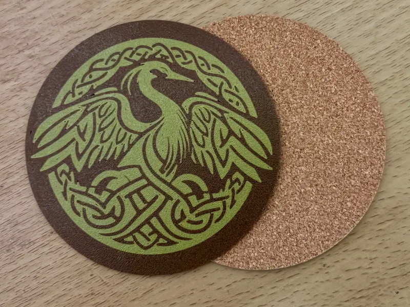 Irish Celtic Heron Coaster