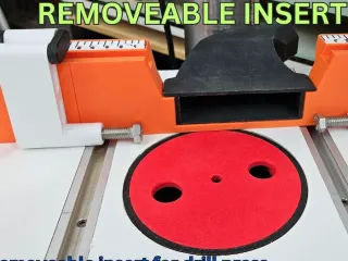 Drill press table removeable insert