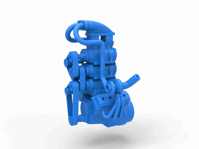 Motor V8 supraalimentat Twin Turbo Versiunea 5 Scară 1:25