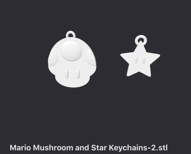 Porta-chaves Super Mario Star e Cogumelo