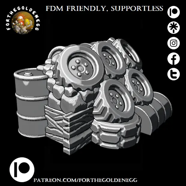 Barricade 13 (FDM friendly, supportless, 32mm scale)