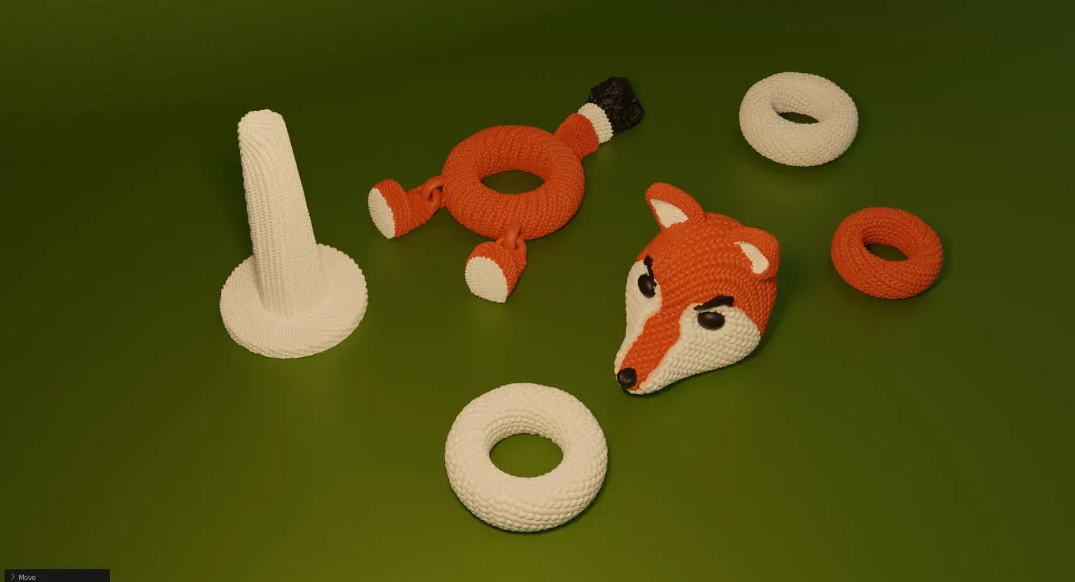 Tığ İşi Örme İstifleme Oyuncağı Foxy