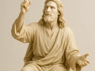 Jesus sentado pregando