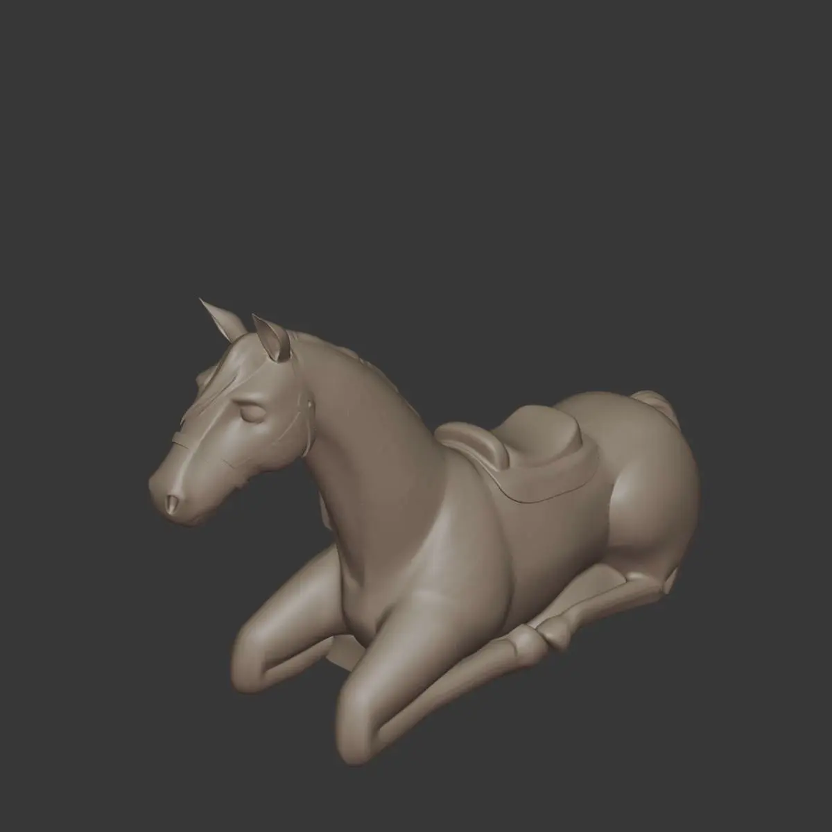 Lying Horse – Resting Horse Figurine 3D Printable Model