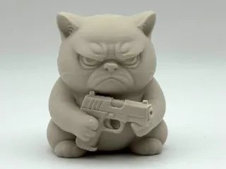Grumpy Cat with a Gun