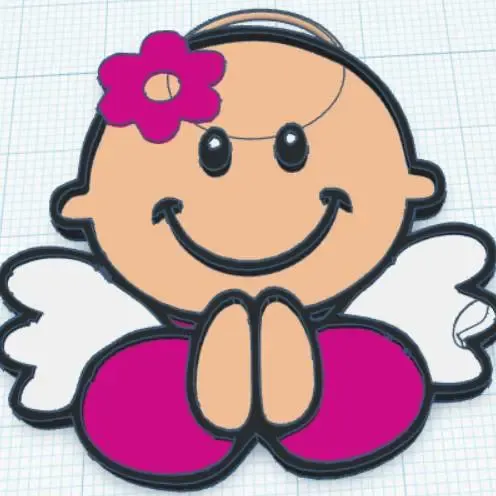 Llavero Angelito Tierno - Souvenir Personalizable