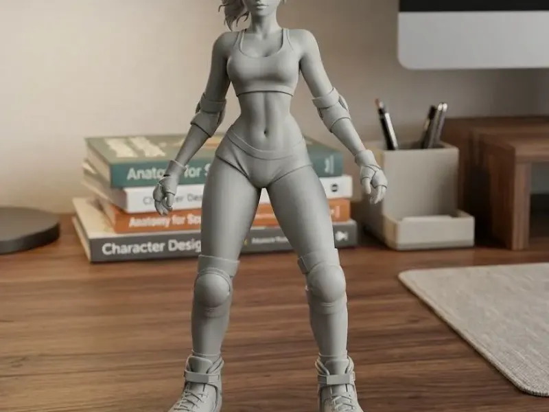 sexy sporty woman on roller skates
