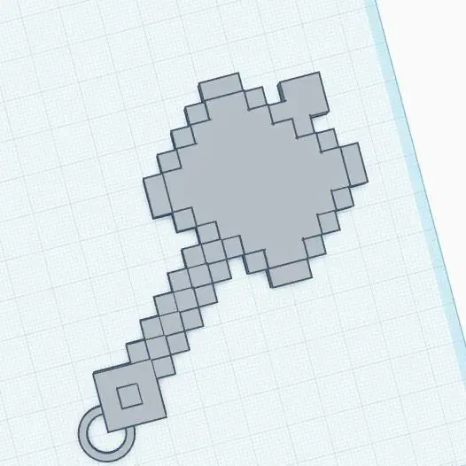 Minecraft Mace Keychain