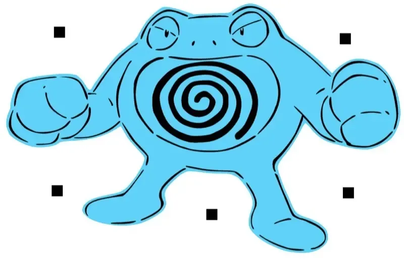 062 Poliwrath Schablone + 2D