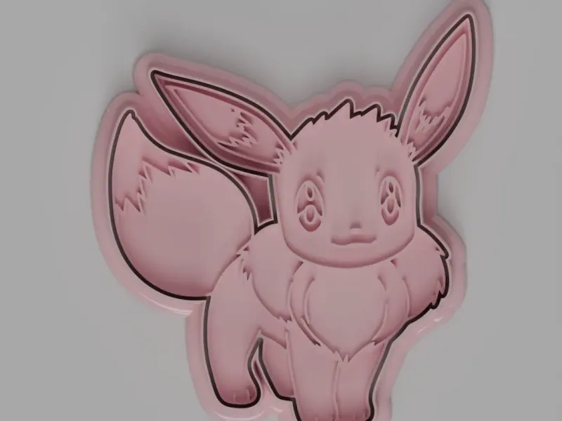 Eevee Cookie Cutter + Stamp