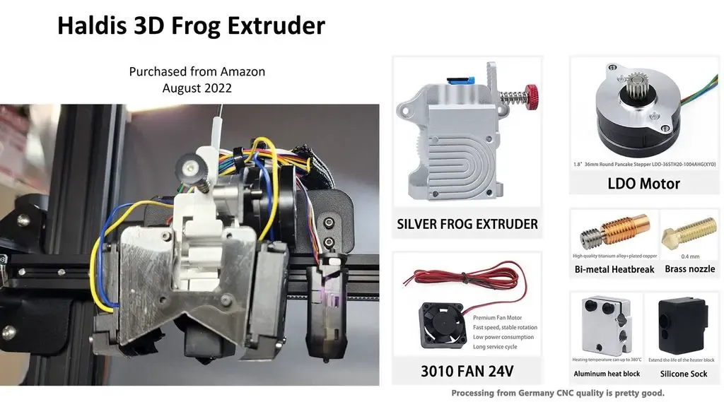 Haldis 3D Frog Extruder - To Ender 3 Max