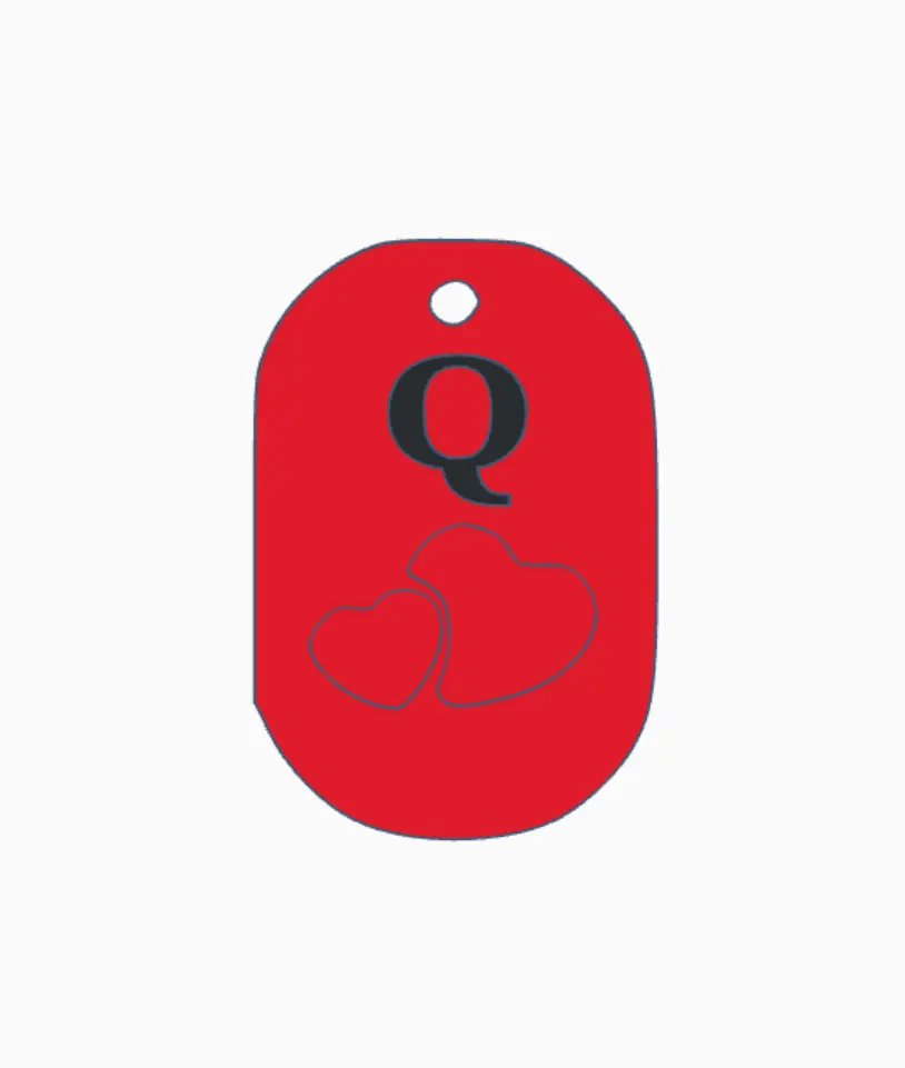 Valentine Keychain - Q