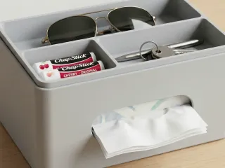 Tissue box organizer