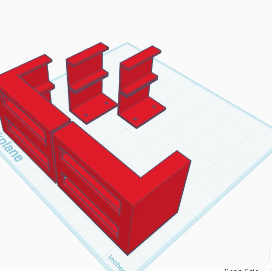 Double laptop wall mount