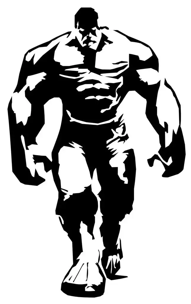 The incredible Hulk stencil