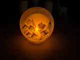 كرة شتوية مع وظيفة إضاءة شمعة LED-1