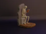 Skelett-Grabstein Buchstütze-1
