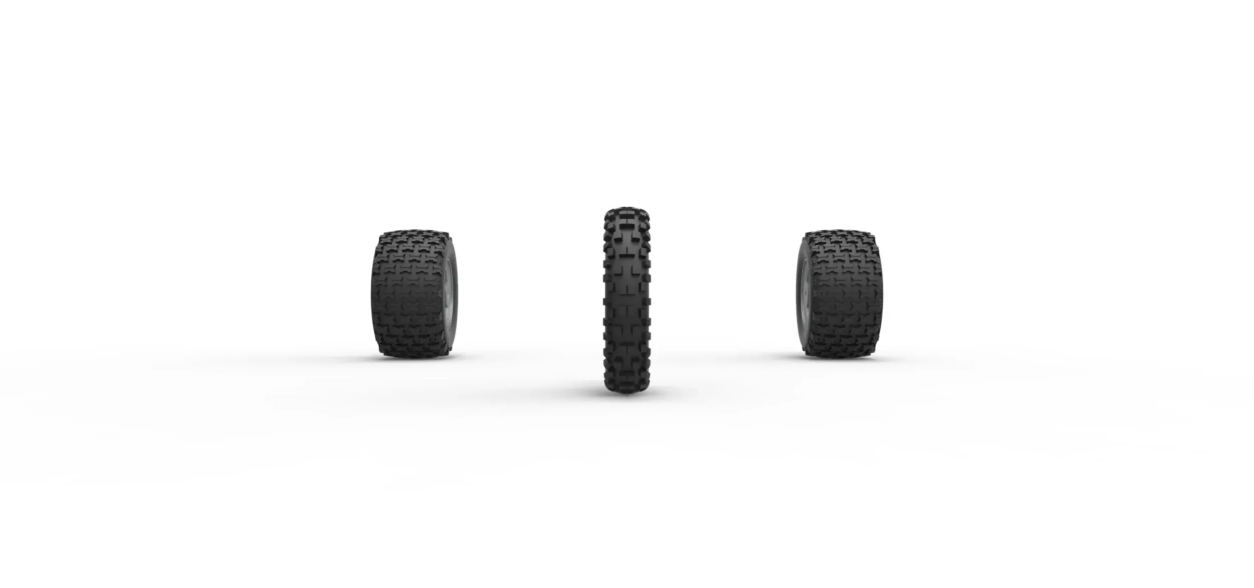 Wheel Set of Ape car proto for dirt Scale 1:25