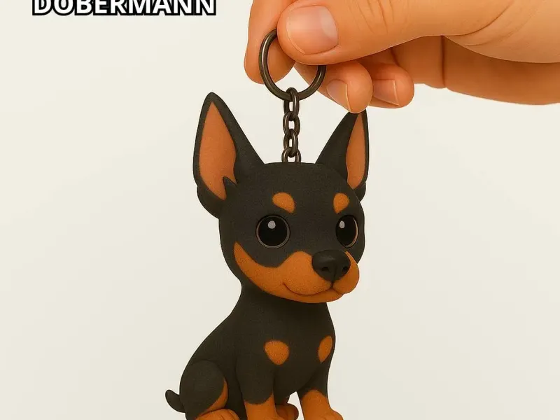 Dobermann keychain