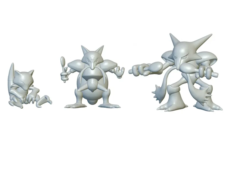 Pokemon Abra & Kadabra & Alakazam (#63 & #64 & #65) STL