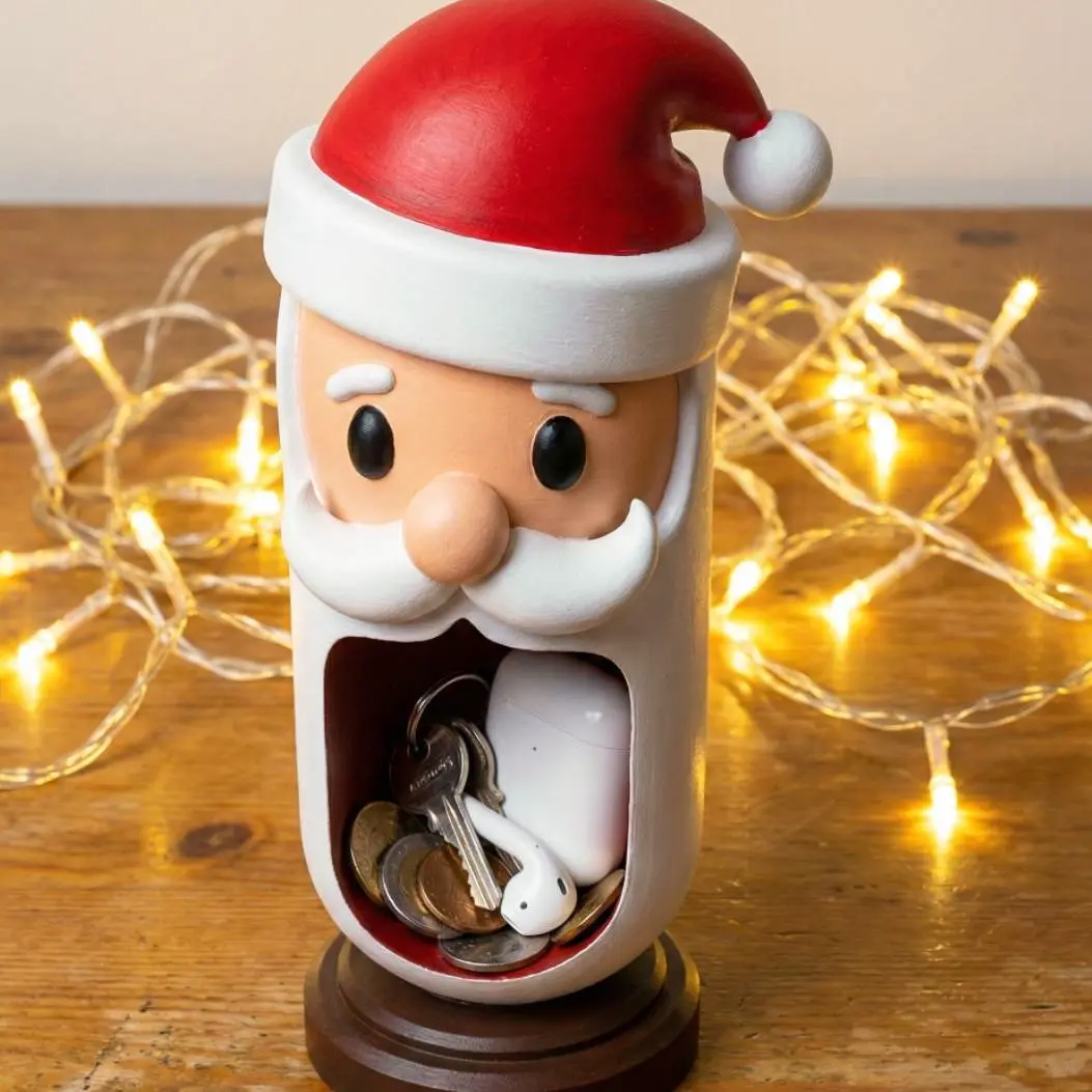 Funny Santa Claus Storage Box - Christmas Organizer STL