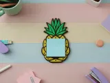 Pineapple Sticky Note Holder | Fun Tropical Desk Organizer-3