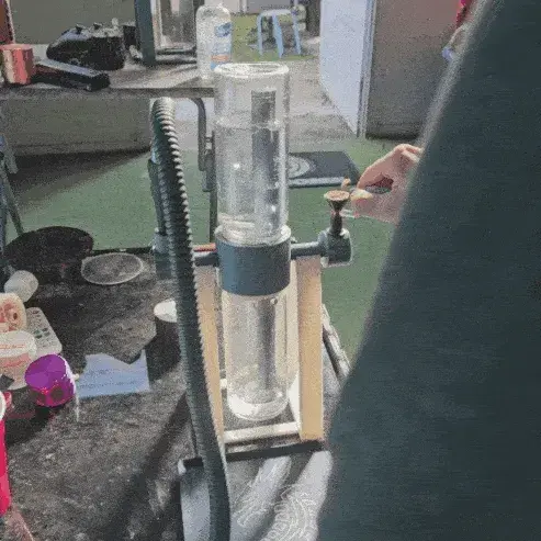 Bong de burbujeo por gravedad