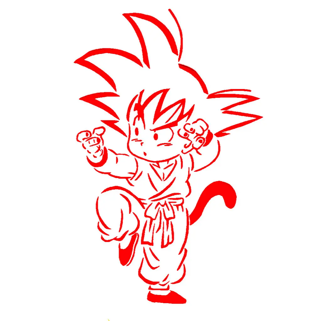 Kid Goku stencil 3 | 3D models download | Creality Cloud